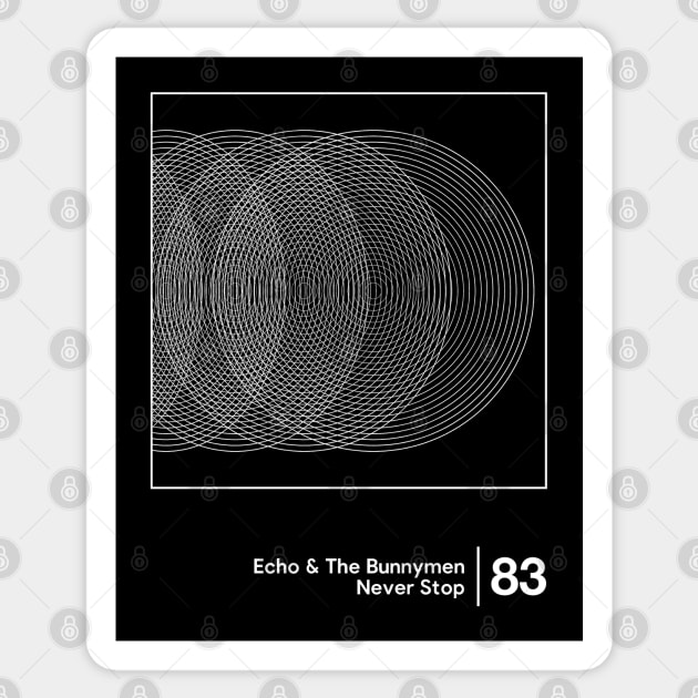 Echo & The Bunnymen - Minimalist Style Graphic Artwork Sticker by saudade